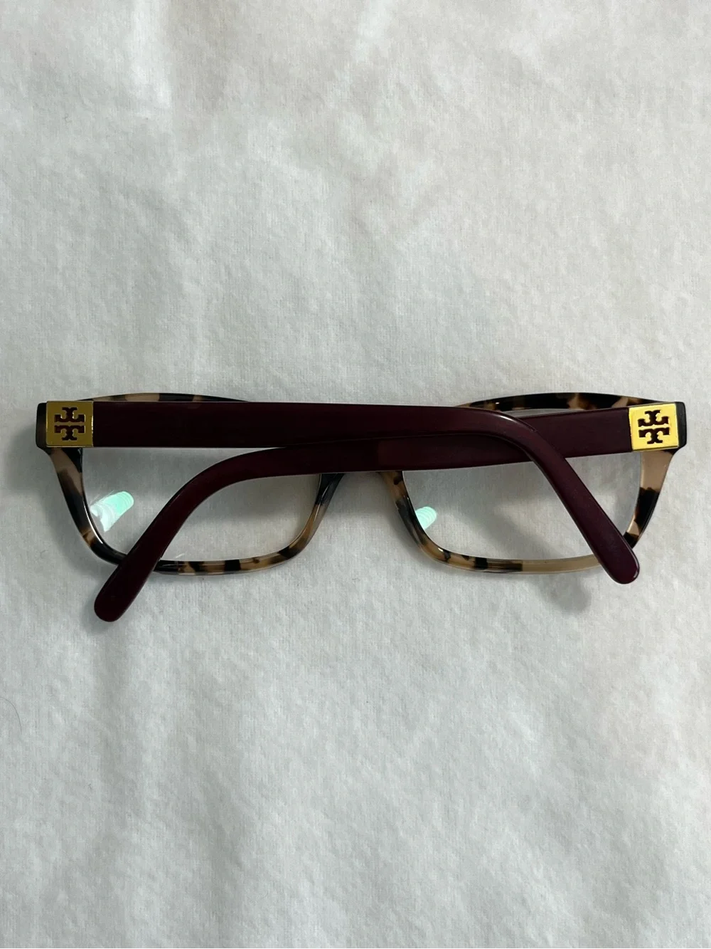 Tory Burch TY2049 Tortoise & Burgundy Rectangular Glasses